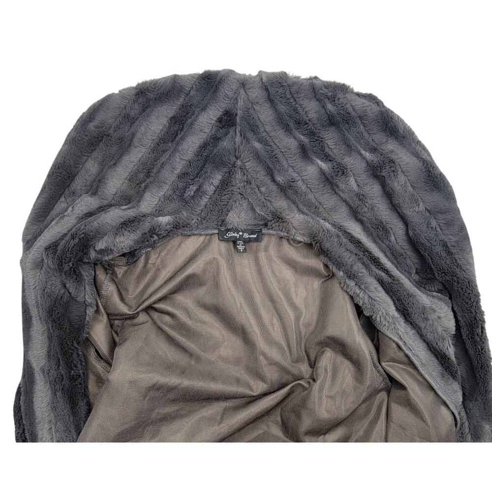 Slinky Brand Gray Faux Fur Jacket Small Size Made In USA - Picture 6 of 11